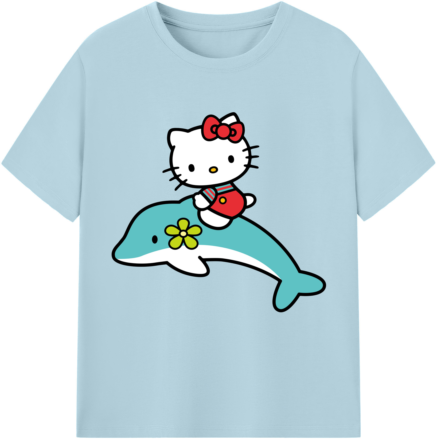 （画像用） Hello Kitty ハローキティ 綿100％半袖Tシャツ（フロントプリント）